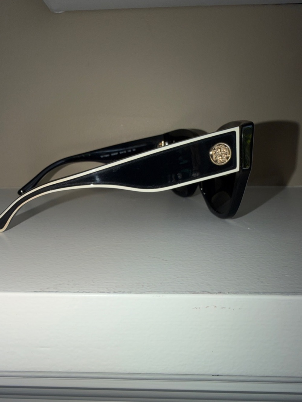Tory Burch Black Sunglasses with White Trim - Women's - Picture 7 of 9